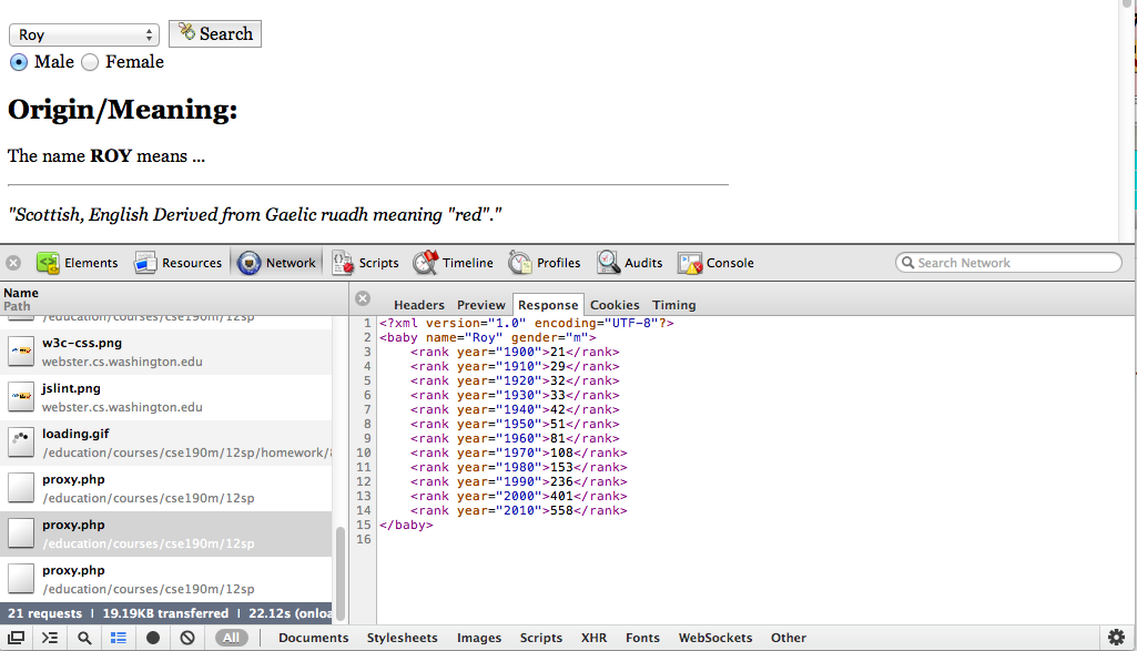 Chrome Ajax